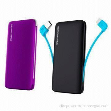Power Pack/Emergency Charger for iPad/iPhone/Samsung with 5,000mAh Dual USB Output, Li-polymer